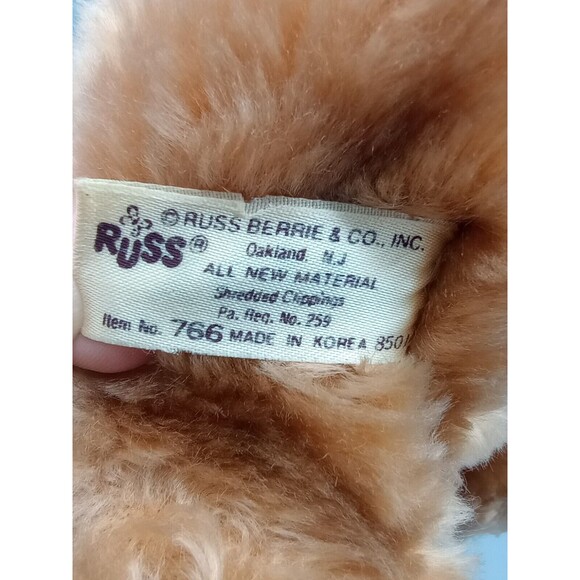 RARE Russ Vintage Max Puppy Dog Stuffed Plush Laying Long Ears Sad Yellow Eyes - Picture 8 of 10